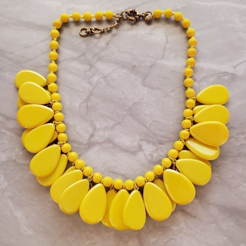 ✨🌞 J.Crew Bright Iridescent Rhinestones Crystals Teardrop Enamel Statement 🌞✨ - Picture 9 of 16